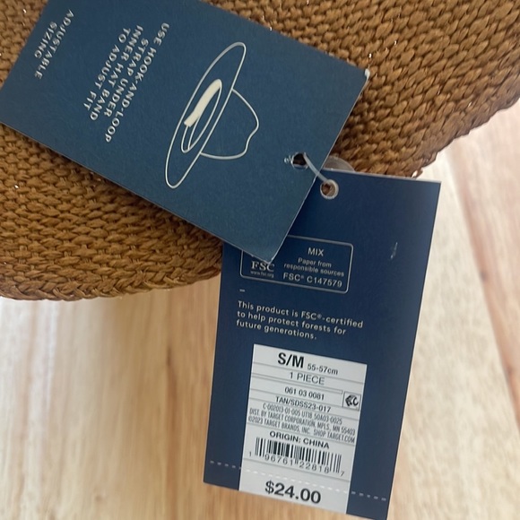 Universal Thread Straw Boat Hat Size S/M - Picture 5 of 6